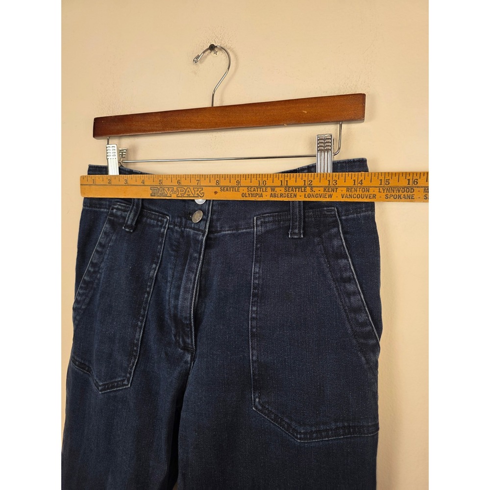 Maeve Anthropologie Naomi High Rise Wide Leg Jeans Dark Wash Indigo Blue Size 27 - Picture 7 of 10